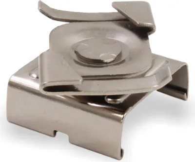 Produktbild von Kombination Deckenclip für 24mm Rasterdecke und EUTRAC Stromschienenklammer | vernickelt