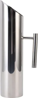 Productafbeelding van RVS-waterkan met ijsbescherming, 2 liter. Metalen handvat voor drankkan, geschikt voor ijsthee en warme thee, sap, koffie, zilverkleurig
