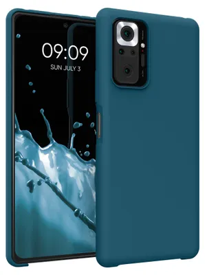 Produktbild von kwmobile Handyhülle für Xiaomi Redmi Note 10 Pro Hülle - Case Silikon - Kabelloses Laden - Schutzhülle Cover in Petrol matt