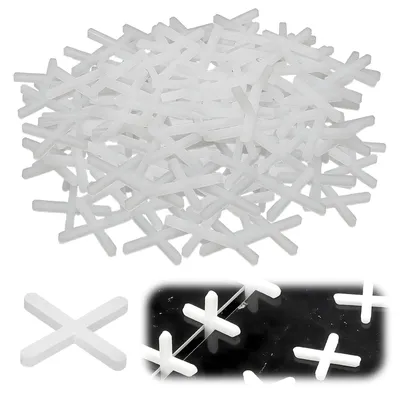 Produktbild von Fliesenkreuze Fliesenabstandhalter Fugenkreuze - 2 mm - 500 Stück - Weiß - Für Wand- und Bodenfliesen