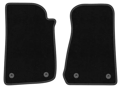Image de Tapis avant en moquette aiguilletée pour Jeep Wrangler IV depuis 2017 (tout-terrain) – 2 pièces, noirs, sur mesure – Wielganizator BASIC