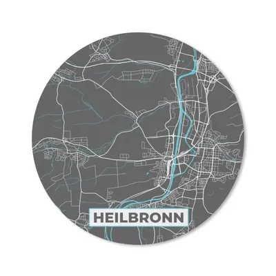 Produktbild von MuchoWow® Mauspad Mousepad Deutschland - Blau - Heilbronn - Stadtplan - Karte 50x50 cm - Mousepads - Maus Mat - Pad - Mausunterlage - Vinyl