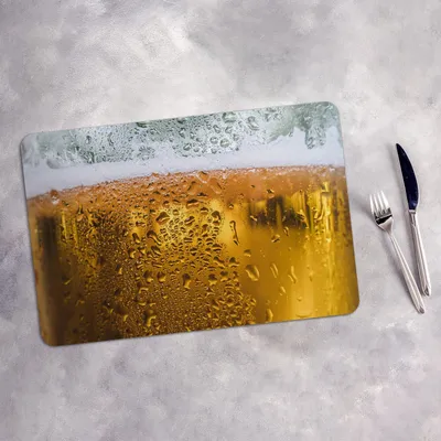 Produktbild von Tischset 4x45x30 cm + 10fi cm Platzset Tischmatte Platzmatte Untersetzer - Glas Bier