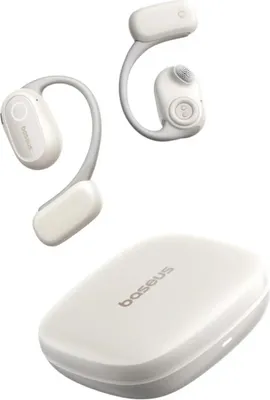 Image de Écouteurs True Wireless Baseus Bowie MF1 à oreille ouverte, autonomie de 60 heures, IPX4, Bluetooth 5.4, blanc