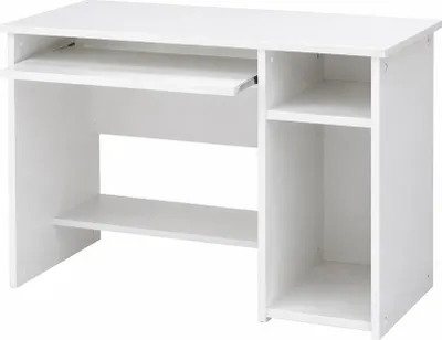 Produktbild von PC-Tisch Bürotisch weiss Computertisch Drucker-und Towerfach #1140