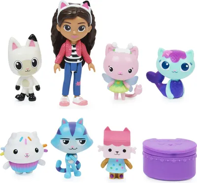 Produktbild von Gabby's Dollhouse DREAMWORKS - Figuren Geschenkset, Gabby mit 6 Katzenfiguren, 3 Jahr(e), Mehrfarbig