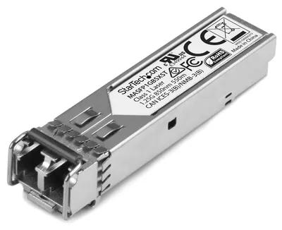 Produktbild von StarTech.com Cisco Meraki MA-SFP-1GB-SX Compatible SFP Module, 1000BASE-SX, 1GbE MMF Optic Transceiver, LC Connector, 550m, 850nm, DDM, Cisco Meraki MS225, MX400, Mini GBIC Transceiver - Lifetime Warranty (MASFP1GBSXST) - SFP (Mini-GBIC)-Transceiver-Modul