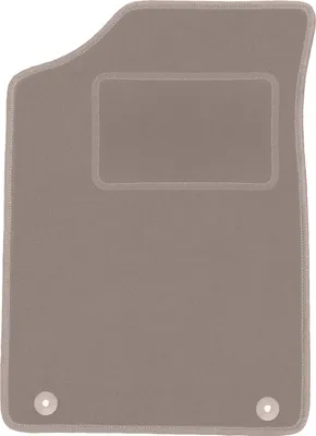 Produktbild von Fahrerfußmatte Velours beige passend für Peugeot 106 (1991-2003, Schrägheck) – mit Befestigungen – passgenau