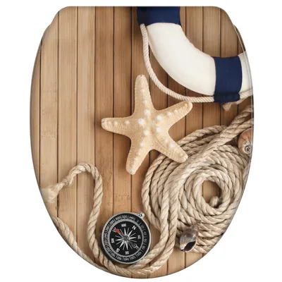 Produktbild von SANILO® WC-Sitz mit Absenkautomatik und Schnellverschluss Maritime, Toilettendeckel direkt vom Hersteller, Klodeckel, Klobrille, WC Deckel, WC Brille