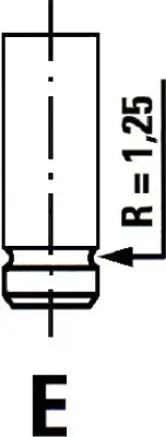 Produktbild von FRECCIA R4574/S Einlassventil für RENAULT CLIO II (BB0/1/2, CB0/1/2) Ø37,5mm-Teller Ø7mm-Schaft