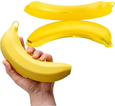 Produktbild von Famanu Bananenboxen Set – BPA-freie Aufbewahrungsbehälter – Praktische Bananenbehälter für Schule, Arbeit oder Picknick