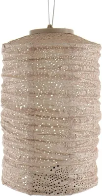 Produktbild von LUMIZ Lampion Solarlampe Cylinder 18 Paisley Pink lachsrosa Ø 18 cm - Tyvek®