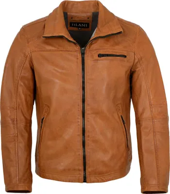 Produktbild von Jilani - Herren Lederjacke Lammnappa cognac : 58