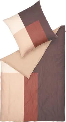 Produktbild von Schöner Wohnen Satin-Bettwäsche-Garnitur Art Farbe burgundy Größe 155x220+80x80