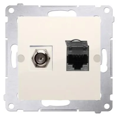 Zdjęcie produktu dla Kontakt-Simon DASFRJ45.01/41, Biały, Plastik, IP20, 75 mm, 43 mm, 75 mm