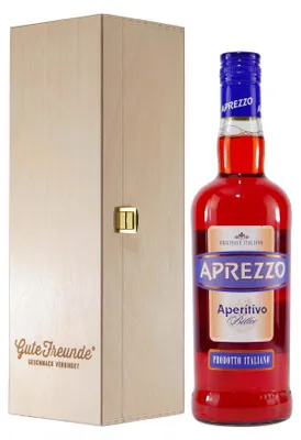 Produktbild von Aprezzo Aperitivo Bitter mit Geschenk-Holzkiste