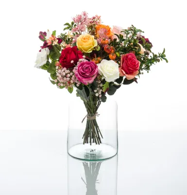 Produktbild von Smaragdgruner Kunstblumenstraus/Feldstraus - mittel - Classic Rose