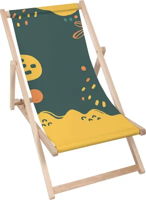 Produktbild von Dreamroots Liegestuhl klappbar Holz, Buchenholz bis zu 130 kg, Sonnenliege klappbar mit 3-stufiger Neigungsregulierung der Rückenlehne, Yellow Splash