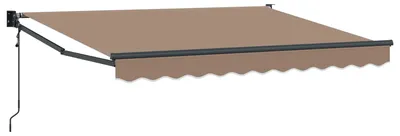 Image de vidaXL, store enroulable de couleur taupe, 4 x 2 mètres, en polyester et en métal
