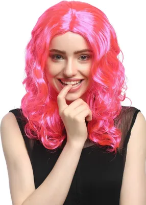 Produktbild von WIG ME UP Perücke Volumen Locken Mittelscheitel Pink XR-010-PC5