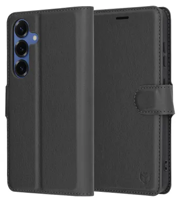 Zdjęcie produktu dla Techsuit Leather Folio – etui na Samsung Galaxy S25 – czarne