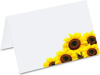Image de PRICARO Cartes de table "Tournesol", jaune, 50 pièces