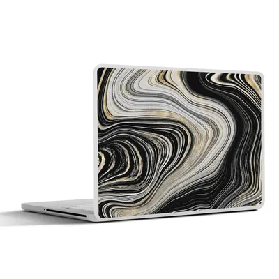 Produktbild von MuchoWow® Laptop Aufkleber Sticker Cover Achatstein - Marmor - Gold - Edelsteine 25x18 cm - Laptop-Deko