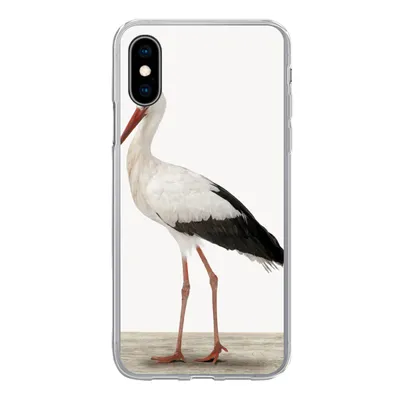 Produktbild von MuchoWow® Handyhülle Schutzhülle Hülle für iPhone X Storch - Vogel - Tiere - Jungen - Kinder - Mädchen Silikon Softcase Handy Hülle - Handyhülle