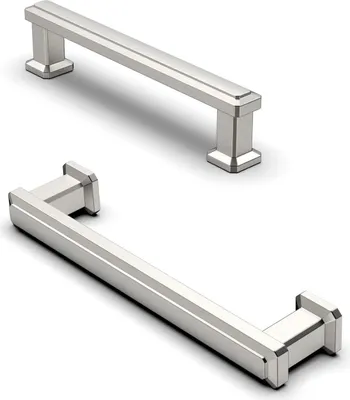 Immagine prodotto di Maniglie per mobili da cucina - Maniglie per mobili 96 mm - 10 pezzi - Nickel spazzolato - Lega di zinco