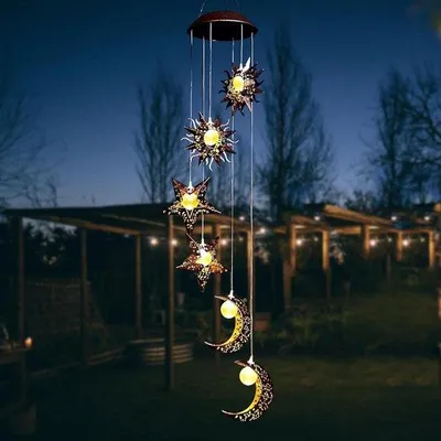 Zdjęcie produktu dla Lampa solarna z gwiazdą, wodoodporna lampa LED na balkon i taras