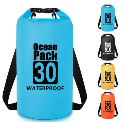 Zdjęcie produktu dla Wodoodporna torba sucha do aktywności outdoorowych (30L, niebieska)