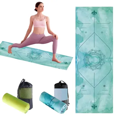 Immagine prodotto di Omgoods - Asciugamano riscaldante per yoga - Tappetino da yoga antiscivolo e ad asciugatura rapida per fitness