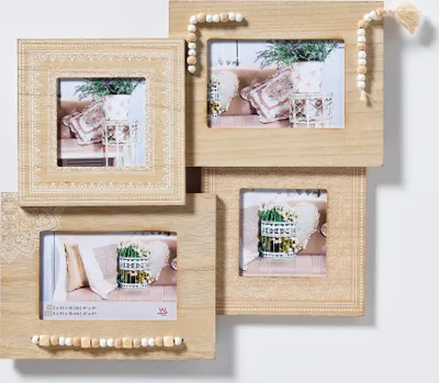 Produktbild von Walther, RY444H,Naturalness Galerierrahmen für 4 Fotos, natur