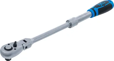 Immagine prodotto di BGS 25127 | Cricchetto reversibile, estensibile, angolato | Uscita quadrata esterna 12,5 mm (1/2") | 350 - 490 mm