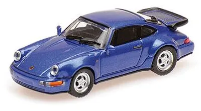 Produktbild von Minichamps 1:87 PORSCHE 911 TURBO - 1990 - BLUE METALLIC