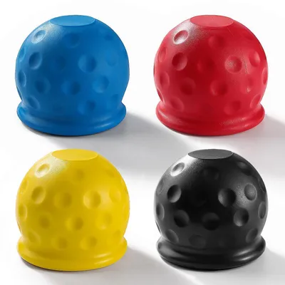 Obrázok produktu pre Guľová krytka na prívesný čap, 50 mm, guma, viacfarebná, 4 kusy
