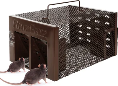 Produktbild von RatzFatz Lebendfalle Mausefalle, mit Doppeltür aus Stahl und Eisen für Wühlmäuse