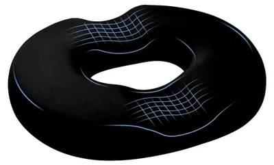 Produktbild von Donut Sitzkissen aus Memory-Schaum mit abnehmbarem Bezug – Orthopädisches Kissen zur Entlastung von Steißbein und Hämorrhoiden – für Bürostuhl, Autositz, Rollstuhl und langes Sitzen
