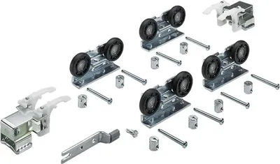Produktbild von Hettich Schiebetürbeschlag Top Line 1 / 045078 2-türig Belastbarkeit 750N Laufrollen - 45078