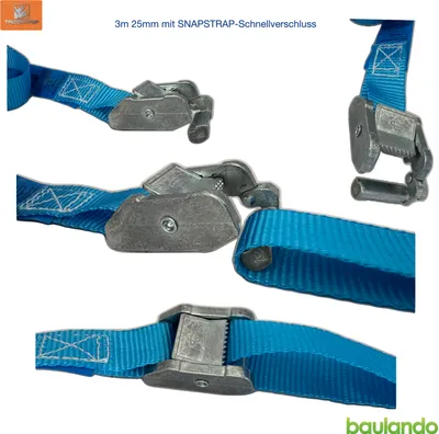Produktbild von Zurrgurt, Spanngurt, Schnellverschluss, 25mm x 2,5m Länge bis 500kg, SNAPSTRAP