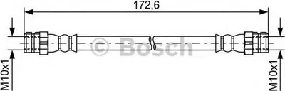 Produktbild von BOSCH 1 987 481 737 Bremsschlauch Hinten für VW up! Schrägheck (121, 122, BL1, BL2) load up! Kastenwagen (121, 122, BL1, BL2) für SKODA für SEAT Mii