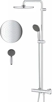 Zdjęcie produktu dla Termostatyczna głowica prysznicowa z 2 strumieniami – 100 mm – chrom – 26816000
