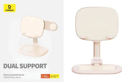 Immagine prodotto di Baseus Seashell Supporto per tavolo/telefono (rosa)