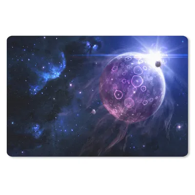 Produktbild von MuchoWow® Schreibtischunterlage Planeten - Sterne - Mond 60x40 cm - XXL Mauspad - Großes Mauspad