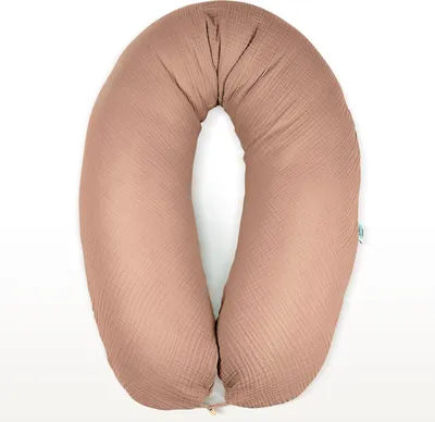 Produktbild von Stillkissen XXL 190x30 cm  - Mikroperlen Füllung  - mit Baumwollbezug  - Schwangerschaftskissen, Seitenschläferkissen, Lagerungskissen, Babynestchen  - ergonomisch