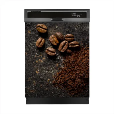 Produktbild von Aufkleber sticker 60x70 cm Dekorative folie Spülmaschine - Kaffee und Kaffeebohnen