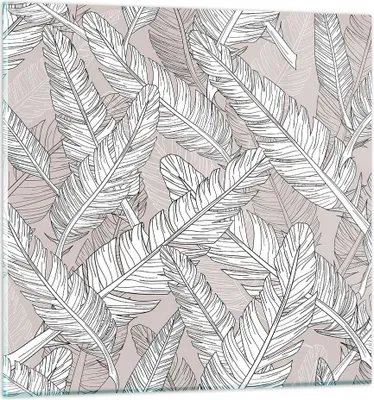 Produktbild von Bilder auf glas - Feder Grafiken - 60x60cm - Glasbilder - Wandbilder - Kunstdruck - zum Aufhängen bereit - Wanddekoration aus Glas - Glas Bilder - Wandbild auf Glas - Einteilig - GAC60x60-3560