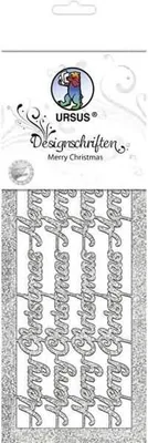 Produktbild von Designschriften 'Merry Christmas' silber VE=2 Blatt