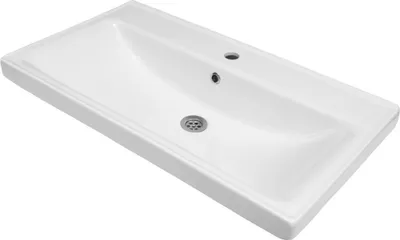 Produktbild von Keramik Waschtisch Waschbecken Einbau Waschtisch Wasch Tisch weiß 80x44,5x15