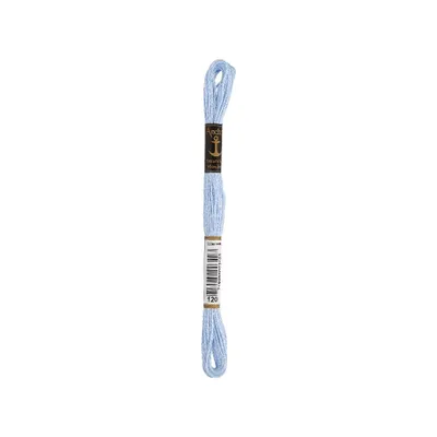 Image de Fil à broder Anchor Sticktwist 4635000-00120 bleu pastel, 100 % coton